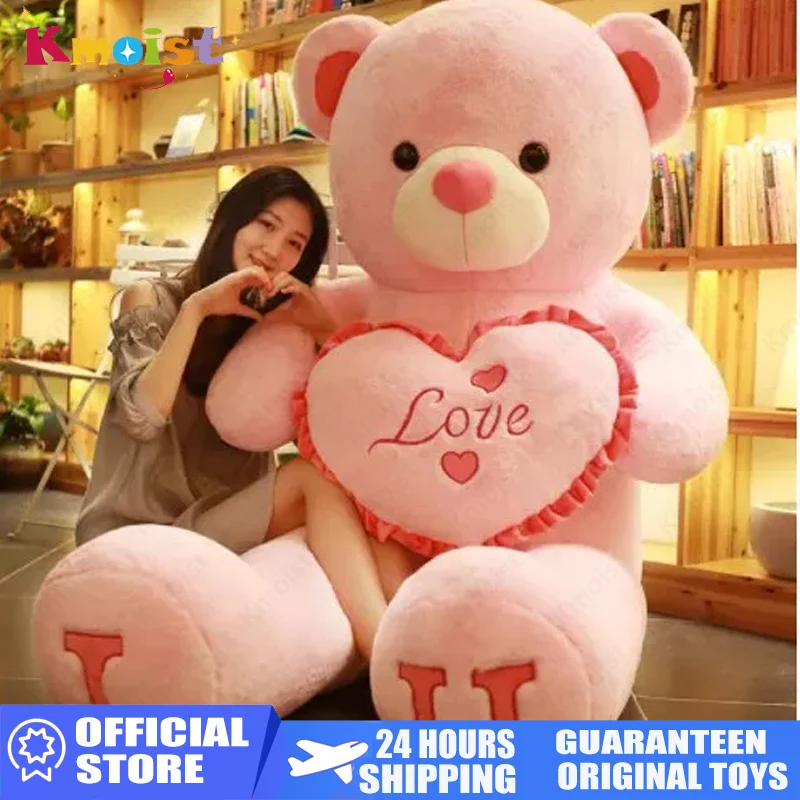 kf-H06a2277c5a0d4d96b617a42964686b39i 100cm Big I LOVE YOU Bear Plush Toy Lovely Huge Stuffed Soft Bear Doll Lover Bear Kids Toy Birthday Gift For Girlfriends - Image 1
