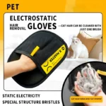 Pet Hair Remover Gloves Electrostatic for Cats Dogs, Reusable Washable Grooming Glove with 2-in-1 Lint Roller Brush - Safe Non-T