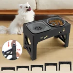 Raised Dog Bowl Stand for Cats and Dogs Pet Feeder Bowls Double Feeder High Stand for Small Medium and Large Dogs Cats