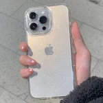 Luxury Bling Glitter Clear Phone Case For iPhone 11 12 13 14 15 16 17 Pro XR XS Max Mini Plus Shockproof Soft Transparent Cover