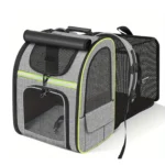 Cat Carrier Dog Backpack Expandable Large, Portable Breathable Rucksack with Front Opening-Mesh Window-Pockets