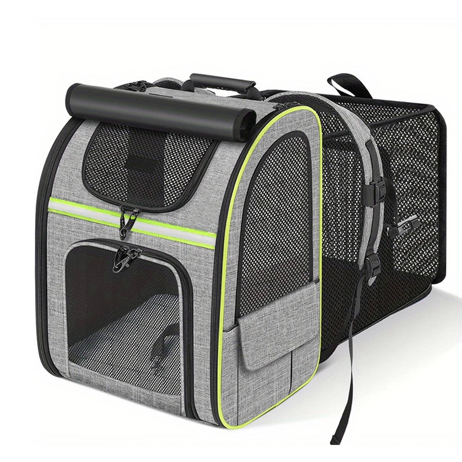kf-S37ba2f1e796e493b841aefd866a2ded8f Cat Carrier Dog Backpack Expandable Large, Portable Breathable Rucksack with Front Opening-Mesh Window-Pockets - Image 1