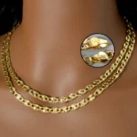Sunny Jewelry Fashion Copper Chain Necklace Gold Plated For Women Man Daily Wear Party Wedding Engagement Jewelry Gift