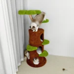 148CM Tall Cat Tree for Indoor Cats Multi-Level Large Cozy Condo with Plush Stairs and Sisal Scratching Posts