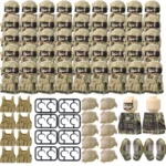Military US Special Forces Figures Building Block German Soldier MOC SWAT Army Gun Vest Backpack Brick Kids Toys