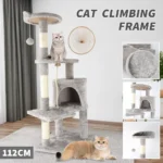 4-Tier Cat Tree Cat Tower With Toy Cat Scratching Post Indoor/Outdoor Cat Climbing Frame Cat House Cozy Condo 40x40x113 cm