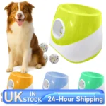 Automatic Dog Ball Launcher with 3 Distance Ball Thrower Machine Rechargeable Small Dog Ball Thrower for Small Medium Breeds