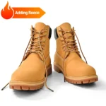 Boots Men High Top Boots Men's Leather Shoes Winter Fashion Plush Warm Shoes Outdoor Sneakers Lace Up Non-Slip Ankle Boots Male