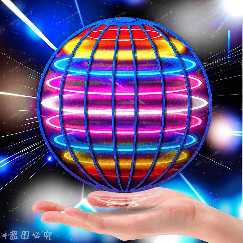 kf-S8593b27668a04689bdf4ca3dfc05383bM Flying Ball Children's Hand Controlled Color LED Cosmic Globe 360 ° Rotating Suspension Ball Suitable for Indoor and Outdoor Toy - Image 1
