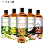 PHATOIL 100ML Coconut Peach Blueberry Mango Fragrance Oil Apple Banana Grape Lemon Aroma Oil for Oil Diffuser Soap Candle Making