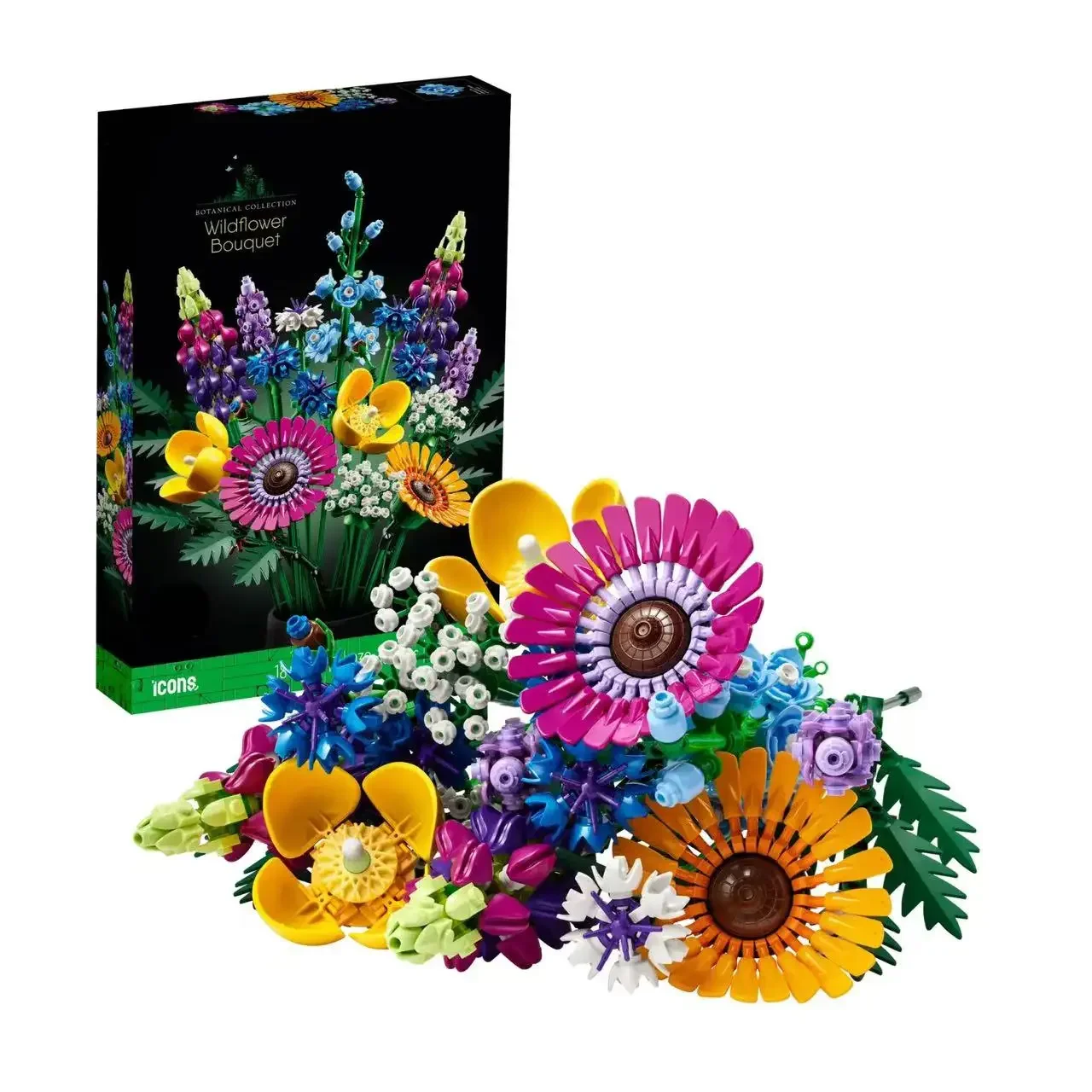 kf-S8cc5416c29014d74a67776daf1a30931T Creative New 'ICONS Eternal Flowers Bouquet 10313 Building Block Set, Plant Home Decor Toys Girls Birthday Gifts Romantic Toys - Image 1