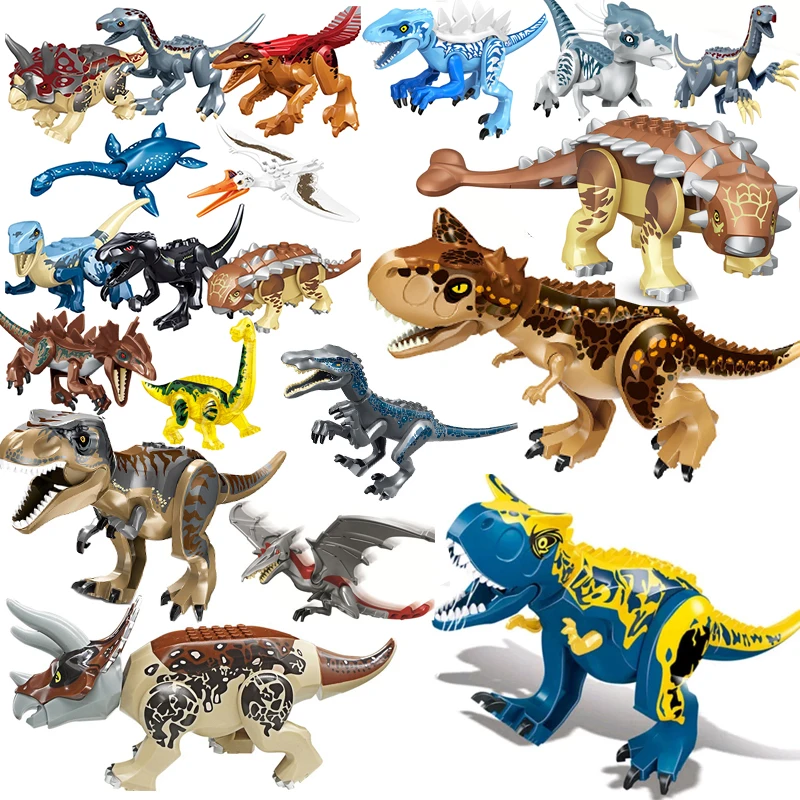 kf-Sa051a56740b944cdb2b8ca421bc3e9b0K Jurassic World 3 Brutal Raptor Building Blocks Dinosaur Bricks Tyrannosaurus Indominus I-Rex Assemble Toy For Children - Image 1