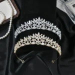 Princess Crowns For Women Girl Luxury Cubic Zirconia Bridal Tiara Crown For Wedding Heapieces Birthday Party Prom Bride Headband