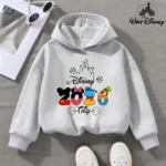 Disneyland Trip Vacation Clothes Caricature Pink Hoodie Children Top Cartoons Disney Kawaii 2026 Girl Clothes Boy Disney Kids