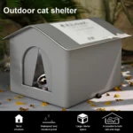 Feral Cat Shelter Weatherproof Stray Cat Shelter Feral Cat House for Winter Wild Animal Tent Bed for Small Dog Puppy Supplies