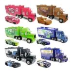 Disney Pixar Cars Container Trucks Mack McQueen Racing Jackson Storm Ramirez 1:55 Die Cast Model Anime Toy Car Birthday Gifts