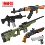 Military AK47 Rifle AWM Sniper Gun Assembled Building Blocks Model MOC Army Firearms Series Bricks Weapons Sets Kid Toy Boy Gift