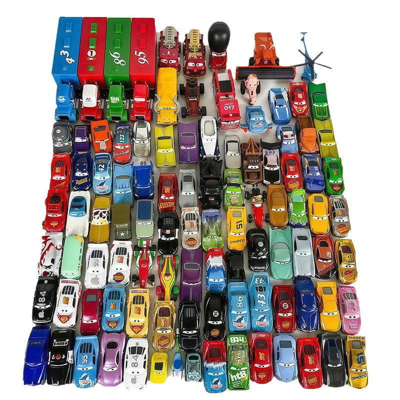 kf-Sc41dcca6548843ffadaef3455e67848aF Children Car toy Disney Pixar Cars Fire truck Red Hudson Sally McQueen Toys Jackson Storm Mater 1:55 Diecast Metal Model Car toy - Image 1