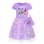 Anime KPop Demon Hunters Kids Summer Dresses Baby Girls Mira Cosplay Costume Children Wedding Party Princess Vestidos