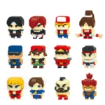 Lovely Fighter Figures Micro Diamond Building Block Nanobrick Kyo Iori Terry Mai Ryu Ken Gouki Chun-Li M·Bison Construction Toys