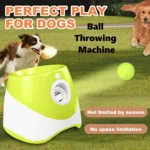 Dog Tennis Launcher Ball Throwing Machine Automatic Ball Launcher Rechargable Catapult Funny Interactive Throw Device Pet Toys
