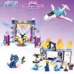 4in1 K-pop Demon Hunters Building Blocks Tiger Rumi Mira Zoey Action Figure Brick Collection Model with 3 Doll Toy For Kids Gift
