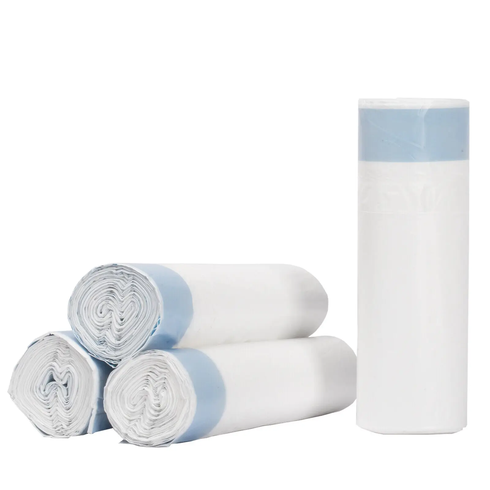 kf-Se88db8173e194217b683aabeb22d2ba4U DOEL Self-Cleaning Cat Litter Box Poop Bags Drawstring Design 17x19in/45x50cm 4 Rolls Trash Bags 60 Counts Cat Litter Box Liners - Image 1