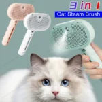 Cat Steam Comb Pet Massage Brush USB Charging Safe Round Head Soft Teeth Spray Pet Hair Removal Comb Universal for Cats Dogs