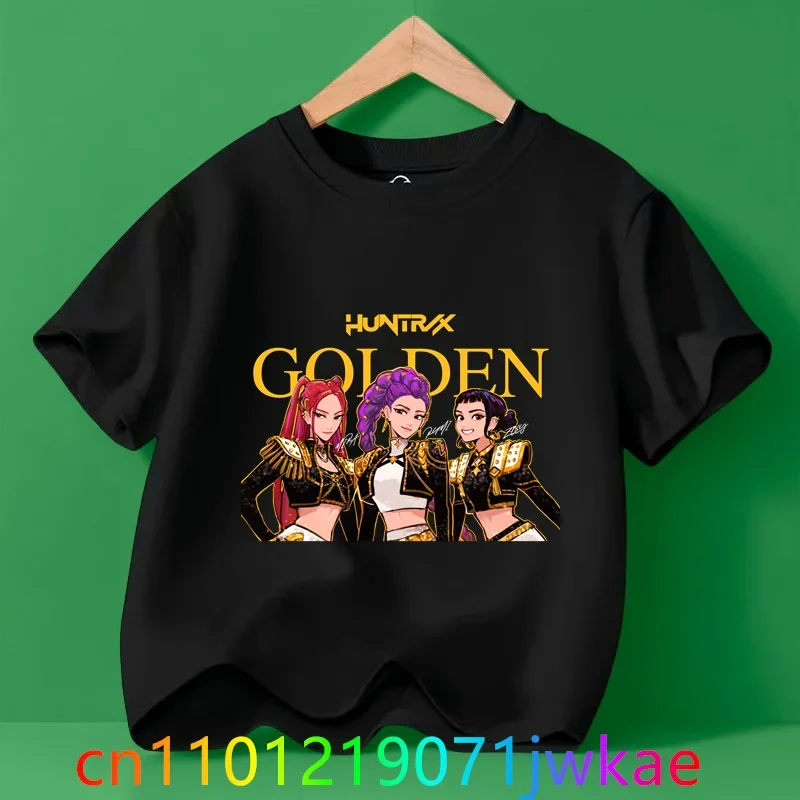 kf-Sfae9c35bb2824385a0a7108e47cffe0b7 Hots Kids T-shirt KPop Demon Hunters Movie Round Neck Cartoon Girls Boys T Shirt Casual Baby Print Fashion Casual Girl Clothes - Image 1