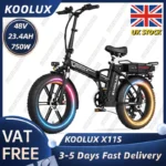 KOOLUX X11S High-end Version Folding E-Bike 20" Fat Tire Folding Commuting Electric Bike Dual Battery 750W 48V 23.4Ah Max 150KM