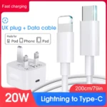 PD 20W Adapter USB Cable For Apple iPhone 14 13 12 11 XS Pro Max 7 8 Plus XR 6 Fast Charging Phone Data Cable Wire Accessories