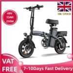 URLIFE F1L adult E-bike 250W 48V 7.5Ah battery Foldable Electric Bike,14-inch All-terrain fat tire E-Mountain bike