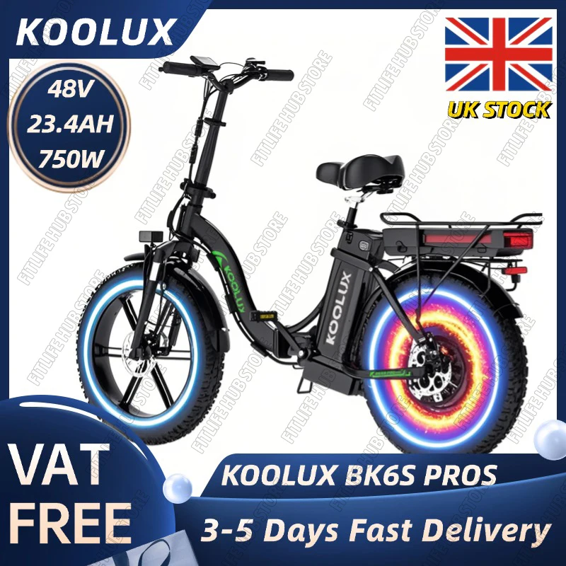 kf-Ae80285ef396a4e7d9290ee0493d0eafb4 KOOLUX BK6S PROS High-end version Duo-Batteries 48V 13AH+10AH 750W Folding E-Bike Hydraulic Brakes 20" Kenda TiresElectric Bike - Image 1