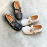 Genuine Leather Girls casual shoes Spring and Autumn Children's school Shoes Cowhide Boys leather Shoes Baby soft shoes