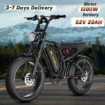 BLUVALL SU8 Adult All-Terrain Mountain Ebike 1200W 52V 20Ah Off-Road Electric Bicycle 20*4.0 Inch Fat Tire Travel Electric Bike