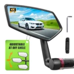RBRL Bicycle Rearview Mirror MTB Handlebar End Mirror HD Wide Angle Extended Durable Bike Side Mirrors for Electric Scooter