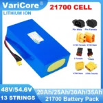 VariCore 48V 20ah 25ah 30Ah 21700 13strings Lithium ion battery for 54.6v Scooter Electric Batteries with BMS Protection