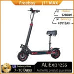 FREEBOY J11MAX Adult Electric Skateboard 1200W Electric Scooter 48V18AH Battery Foldable Escooter 11"0ff-Road Tire E-Scooter
