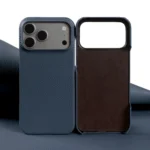 Lychee Grain Genuine Leather Case For iphone 17 Pro Max Air 16 16e 15 Plus 14 13 12 11 Pro Max Back Cover Phone Case Coque Funda