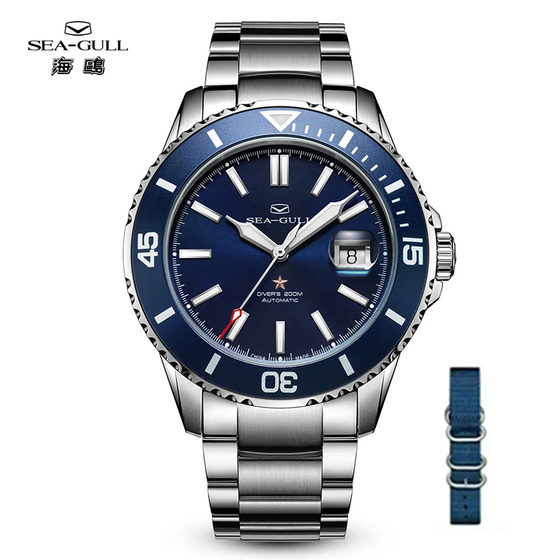 kf-S0b42e6c90e244eeea455cc1f31dede26A Seagull relogio masculino Men Watch 200m Diving Business Waterproof Fashion Automatic Mechanical Watch Ocean Series 816.32.1523 - Image 1