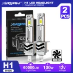 XSTORM H1 LED Lights Bulbs Canbus 60000LM 100w H3 H7 LED Headlight With Fan H1 Turbo Lamps Car Headlights Plug & Play 6000K 12V