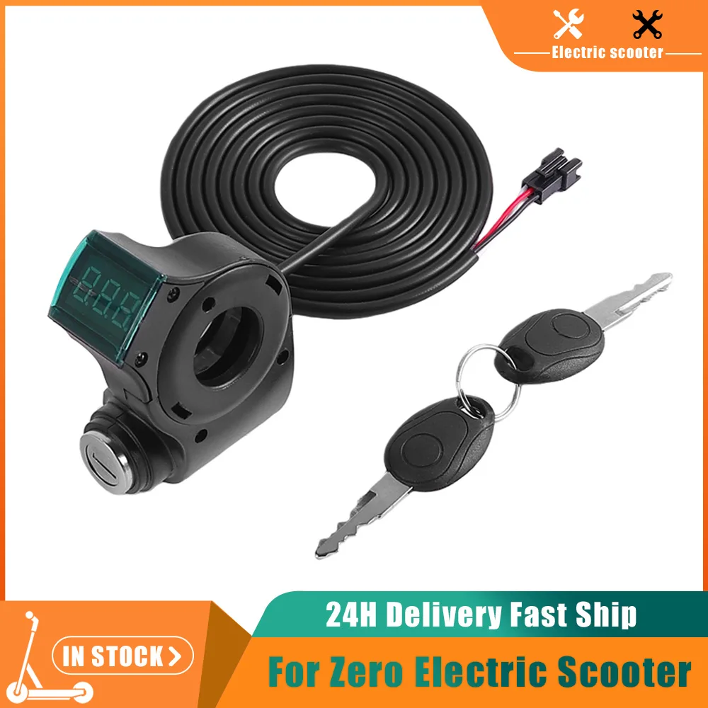 kf-S14690b27b44f4222a6337b79f5a2915eH Digital Display Voltmeter with Lock Universal for ZERO X8/X9/X10/11X Electric Bike Scooter Ignition Key Power Key Lock Parts - Image 1