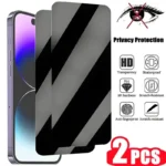 2Pcs Full Cover Privacy Screen Protector For iPhone 14 15 16 Pro Max Anti-spy Glass For iPhone 11 12 13 Pro Max Glass