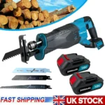 For Makita DJR185Z Reciprocating Saw Cordless 18V Li-ion Battery Mini Wood Metal PVC Pipe Cutting Reciprocating Power w/2Battery