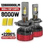 8000W 12800000LM H7 H4 Led Headlight 9054 CSP Canbus H1 H3 H11 9005 HB3 9006 HB4 9012 9007 H13 Turbo Lamp Car Led Headlamp 12V