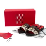 CH High Quality Metal Lock Monogram Print Women's Low Heeled Slippers Delicate and Versatile Women's Fashion Slippers