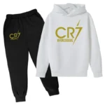 Boys Spring and Autumn Football Idol CR7 Clothes 2pcs Hoodie+Pants Suits 3-13 Years Kids Outdoor Tracksuits Children Clothes Set