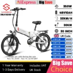 Samebike Folding Electric Bicycle 350W Motor 48V10Ah Removable Battery 20*1.95 Inch Tire Ebike City Commuter Adult Electric Bike