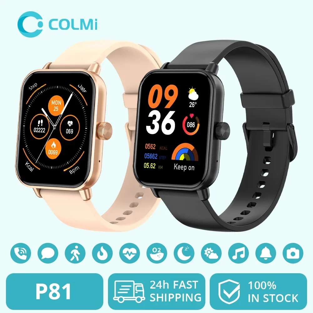 kf-S193225ef6a144748b4b80b13427008aaT COLMI P81 Voice Calling Smart Watch Ultra 1.9 inch Screen 24H Health Monitor 100+ Sports Modes, Bluetooth Smartwatch Men Women - Image 1