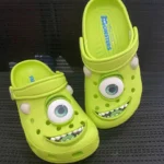 Croc-Style Clogs Slide Sandals Disney Mike Monsters University Green Non-Slip Breathable Beach Shoes Outdoor Casual Slippers